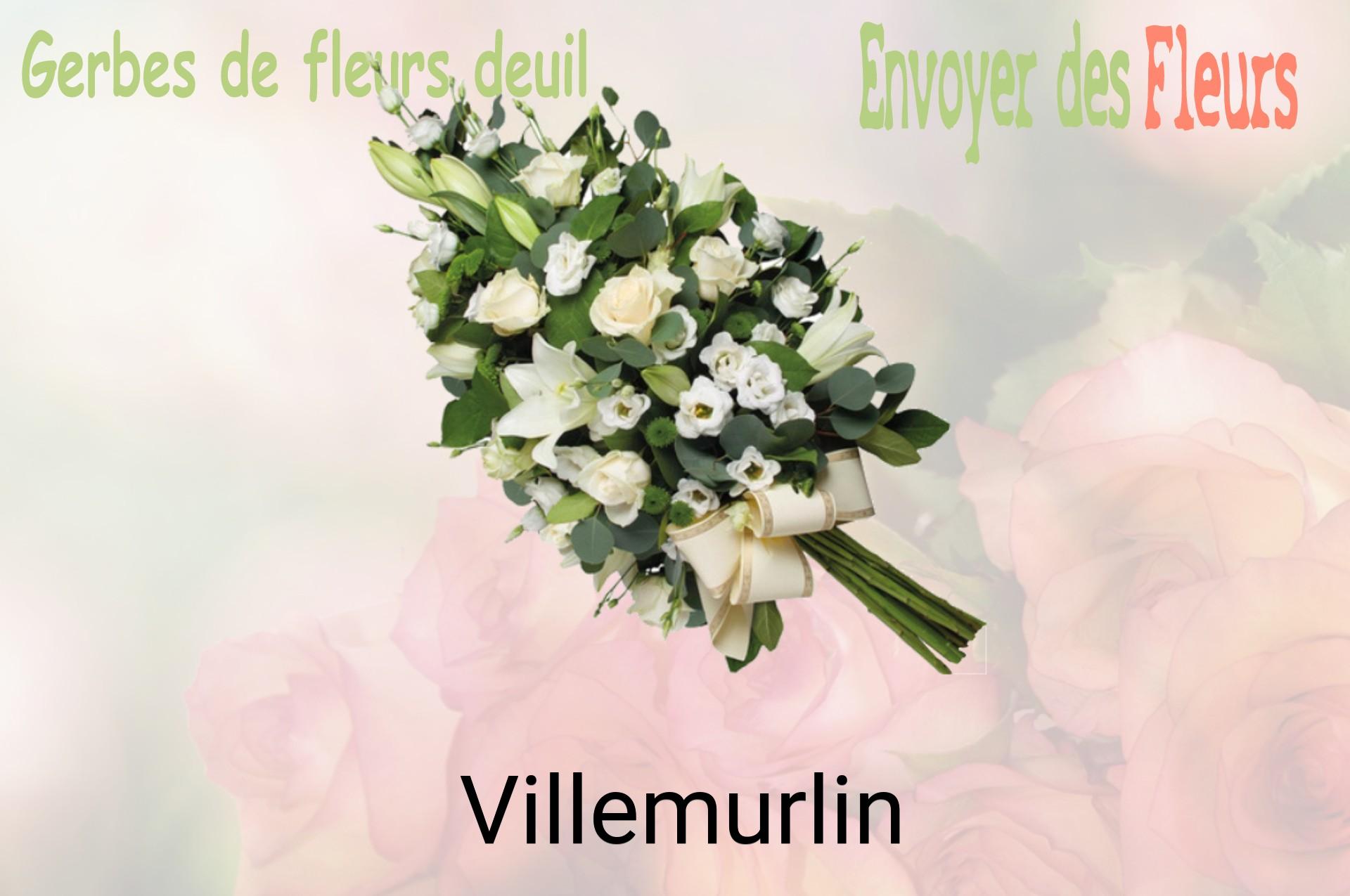 Gerbe de fleurs de deuil livrée à Villemurlin